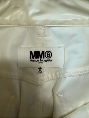 MM6 Maison Margiela White Coated Vinyl Pants - Size IT 46 Made in Italy